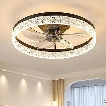 20-inch Ceiling Fan Light with Remote Control, LED Lighting, 6-Speed Adjustment, Smart Control, Energy Saving (3787)
