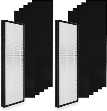 PUREBURG Replacement Filter Compatible with Eureka Instant Clear NEA120 & Toshiba Smart WiFi Air Purifiers, H13 True HEPA and Activated Carbon Multi-Layer Filtration, 12 Piece Pack