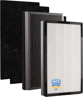H05 Replacement Filter Compatible with HIMOX H05 Air Purifier,H13 Grade 2 High-Efficiency Filter+2 Pre-Filters