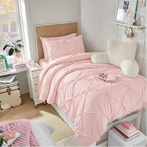 Maple&Stone Twin XL Comforter Set Pink, Extra Long 5 Pieces Bedding Sets