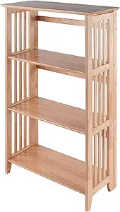 Winsome Mission Beech Wood 4-Tier Shelf, Natural