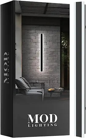 MOD LIGHTING Haylen Wired LED Outdoor Wall Light (1-Pack), 31" Water Resistant Outdoor LED Sconce, Remote Dimming Modern Wall Sconces for Patio, Garage, Black