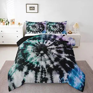 Erosebridal Tie Dye Comforter Set Tattoo Bedding Set Ethnic Down Queen