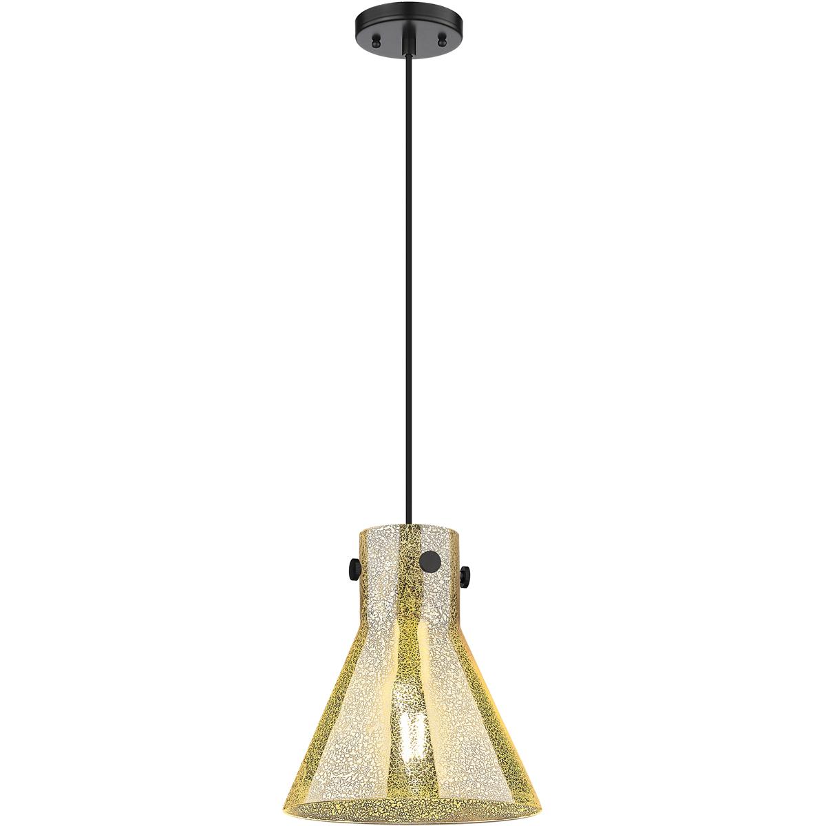 Innovations Lighting 410-1PM-BK-G411-10ME Downtown Urban Newton Cone Pendant Matte Black
