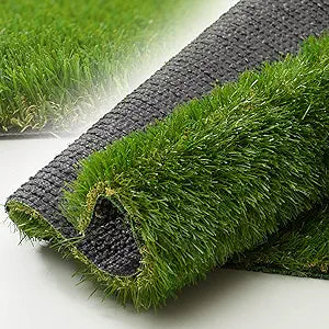 Weidear Artificial Grass 4 FT x 6 FT, 1.38" Fake Grass Mat, 4 Tones Synthetic Turf Rug, Thick Artificial Grass for Dogs Pets/Garden Lawn Landscape, Customized Sizes Indoor Outdoor