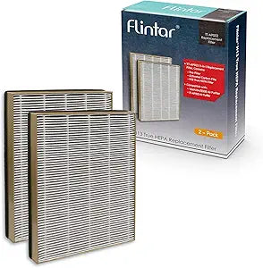 TT-AP002 Replacement Filter, Compatible with Tao Tronics TT-AP002 Air Purifier and VAVA VA-EE008 Air Purifier, 3-in-1 H13 Grade Air Filter, 2-Pack