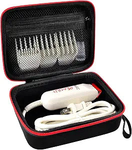 Case Compatible with Wahl Professional Peanut Classic Clipper Trimmer #8685 8655 8655-200 8633 8081 8035. Hair Clipper Organizer Holder for Attachment Comb, Oil,Blade Guard(Box Only)-Black