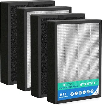 P066 Replacement Filter Compatible with Priestley P066 Air Purifier 4-pack
