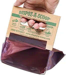 Dispoz-A-Scoop 48 Pack"Scoop-Seal-Dispose Dog Pooper Scooper with Bag Attachment, No-Touch Pooper Scoopers Solution, Portable Pooper Scooper for Dogs Large and Small, Dog Poop Scooper for Yard Walk
