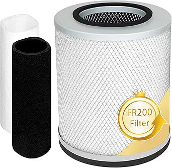 FR200 Replacement Filter Compatible with Austin Healthmate HM200 HM250 HM205 Air Purifiers, Models FR200 FR205 FR250, with 1 Activated Carbon filter + 2 Pre-Filters