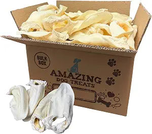 Amazing Dog Treats - Cow Ears for Dogs - (100 Count) - 100% Beef - All Natural Rawhide Alternative- Long Lasting Cow Ear Dog Chews