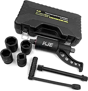 KJE Heavy Duty Torque Multiplier Wrench Set, w/ 1-5/16~1-5/8Inch Cr-v Socket (4800 N/M, 3,540 ft/lb), 1:64 Saving Lug Nut Remover Torque Wrench for Semi Truck & RVs