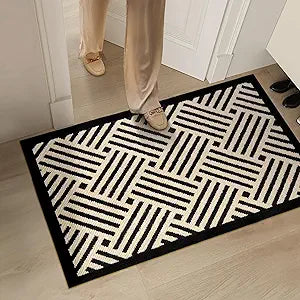 GRANNY SAYS Door Mat Indoor Entrance, 32" x 48", Large Welcome Mat Outdoor, Non Slip Front Door Mat Entryway Mats, Rubber Floor Mats, Low-Profile Shoe Matt, Outside Doormat, Black