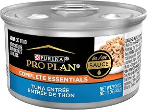 Purina Pro Plan High Protein Wet Cat Food, Complete Essentials Tuna Entree in Sauce - 3 oz. Pull-Top Can - (Pack of 24) 3 oz. Pull-Top Cans