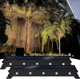 Solar Wall Lights Outdoor, Adjustable Beam Angle, Linkable Expandable Design, High Brightness Waterproof Solar Light for Fence, Landscape, Sign Lighting (Warm Light, Up & Down Lighting)