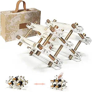 Countertop Bar Liquor Wine Bottle Holder Display Shelf, Wine Rack Organizer Storage Pantry Cabinet for Kitchen Decor