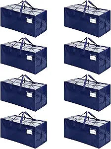 VENO 8 Pack Heavy Duty Moving Bags with Backpack Straps, Zippers & Handles, Extra Large Packing Bags for College Dorm Essentials, Moving Supplies Alternative to Cardboard Moving Boxes