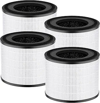 Leadaybetter 4 Pack AP-S0610L Filter Replacement, Compatible with MOOK-A AP-S0610L Air Purifier, 3-in-1 True HE-PA Air Filter