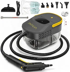 Handheld Steam Cleaner for Home & Car Detailing, 1600W Multi-Purpose Steamer, 1.69QT Large Tank Deep Cleaning Machine with 15 Accessories for Grout, Tile, Furniture