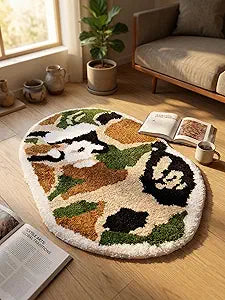 Rugs 28" W x 20" L (70 x 50 cm), Extra Soft Absorbent Chenille Bath Rugs, Rubber Backing Quick Dry, Machine Washable Bath Mats for Bathroom Bedroom Entryway Kids' Room or Playroom, Green