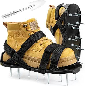 Lawn Aerator Shoes PreAssembled with Secure Dual Instep Straps for Lawn