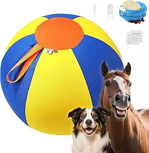 22" Herding Ball for Dogs & Puppies - Heavy Duty Thickened Oxford Cover, Includes Pump & Patch Repair Kit - Ideal for Cattle Dogs, Australian Shepherds & Active Breeds