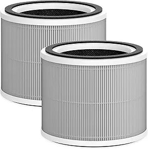 Filter O True HEPA Replacement Filter Compatible with Honeywell Tabletop Air Purifiers HPA120 & HPA125 Models, 3-in-1 Filtration System with Activated Carbon, 2 Pack
