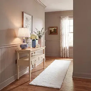 SAFAVIEH Penelope Shag Collection Runner - 2' x 8', Ivory, Non-Shedding & Easy Care, Ideal for The Living Room, Dining, Bedroom (PNL540A)