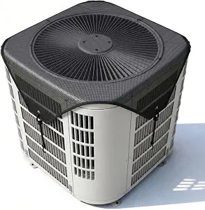 Moorrlii Air Conditioner Cover, AC Cover for Outside Unit with Zipper & Air Vents, Waterproof, UV Resistant, Universal Fit for Most Central Air Conditioner Condensers (Jet Black, 36'' x 36'')