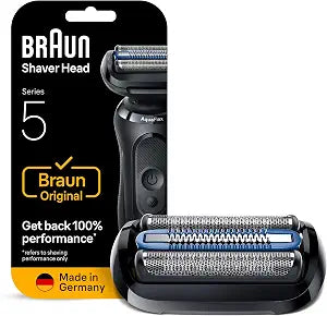 Braun Series 5 Electric Shaver Replacement Head, Easily Attach Your Shaver Head for a Shave as efficient as Day one, Compatible with New Generation Series 5 Shavers, 54B, Black