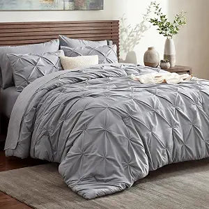 Bedsure 7-Piece Queen Bedding Comforter Set & Sheet Set, Grey Bed in a Bag
