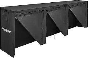VIVOHOME 12ft Waterproof Firewood Log Rack Cover, Heavy Duty 600D Oxford Outdoor Weather Resistant Fire Wood Storage Holder Cover with Zipper and Hook Loop Tape