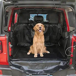 Dog Trunk Liner for Jeep - Heavy Duty Waterproof Oxford Cargo Protector for 2007-2026 Wrangler JK JL 4-Door, Nonslip Washable Pet Seat Cover & Anti-Scratch Liner (Star)
