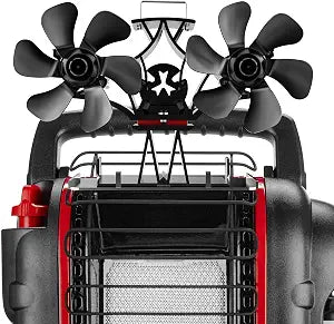 Wood Stove Fan for Heater, 12 Blades Dual Motor Fan