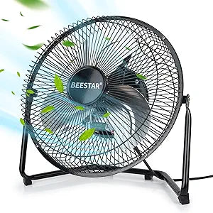 BEESTAR 9 Inch Quiet Portable Metal Floor Fan
