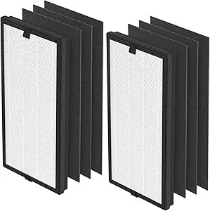 2 Pack PM1556 Replacement Filter Compatible with COLZER PM1556 Air Purifier - 2 True HEPA Filters and 6 Pre-Filters