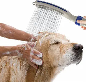 Dog Shower Sprayer with 8ft Hose High Pressure Dog Shower Attachment for Bathing & Grooming Pet Shower Hose Sprayer with Indoor/Outdoor Adapters