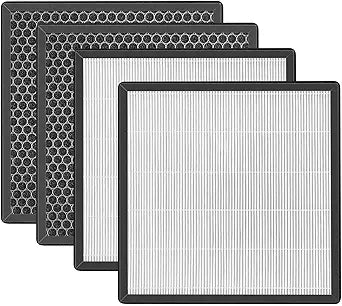 Filter Replacement Compatible with AirFanta 3Pro Air purifer,Activated Carbon H13 HEPA filter,4pack