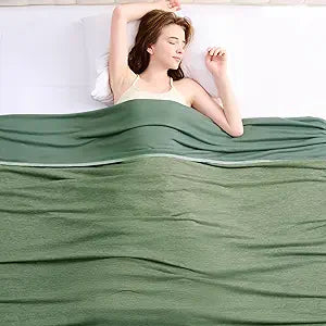 Topcee Cooling Blanket (90"x90"Queen Size) for Night Sweats Absorbs Heat to Keep Adults Cool on Warm Nights, Q-Max 0.5 Cooling Blankets for Hot Sleepers, Ultra-Cool Lightweight Blanket for Bed