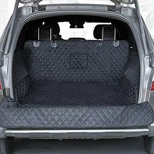 PETICON SUV Cargo Liner for Dogs, Waterproof Trunk Cover for SUVs with Bumper Flap Protector, Scratchproof Durable 600D Oxford Fabric, Non-Slip, Machine Washable