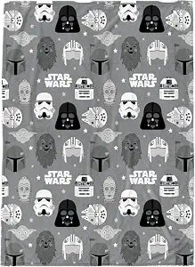 Jay Franco Kids Plush Throw Blanket Soft & Cozy Fleece Throw for Bedroom & Couch Dcor, Official Licensed Product, Grey - Star Wars, 60x70 - Throw