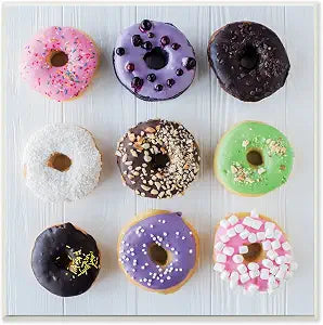 Stupell Industries Colorful Donut Grid Wall Plaque Art, 12 x 0.5 x 12, Multi-Color