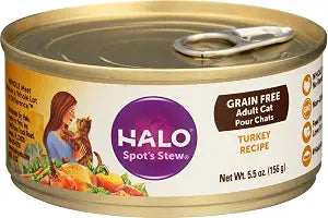Halo, Cat Food Spots Stew Wholesome Turkey, 5.5 Ounce