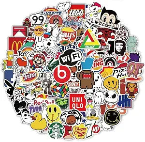 100PCS Random Vinyl Stickers Bulk Pack Waterproof Stickers for Kids, Teens & Adults Cute Funny Stickers for Water Bottles, Laptops, Helmets, Phone Cases, Scrapbooking, Art & More