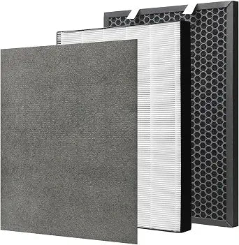2678 Replacement High Efficiency HEPA Filter + 2677 Actived Carbon Filter for Bissell Air220 Air320, 1 True HEPA Pre-Filter & 1 Carbon Filter