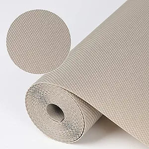 Kitchen Shelf Liner Drawer Liners, Non-Adhesive Refrigerator Liners Waterproof Fridge Mats with Strong Durable Kitchen Cabinets Mat for Drawers, Shelves, Pantry Khaki