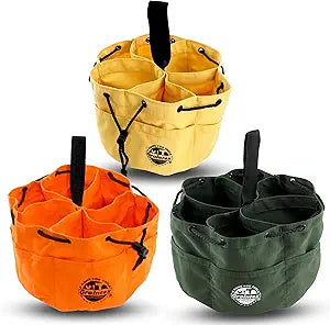 Graintex 18 Pocket Grab Bags Set of 3 Pcs Rip-Stop Canvas, Drawstring Closure, Small Parts Organizer Bag, Small Tools, Screws, Parts, Parachute Tool Bag, Parachute Tool Organizer for Essential Items
