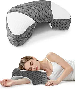Side Sleeper Pillow for Adults with Arm Hole, Memory Foam Pillow for Shoulder Pain Relief & Arm Numbness, Shoulder Pillow for Neck Pain Relief with Removable Pillowcase