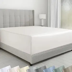 California Design Den Luxuriously Soft 100% Cotton Fitted Sheet Queen Only - 600 Thread Count Sateen, Deep Pocket Bottom Fitted Sheet, No-Pop Elastic, Snug Fit - True Ivory