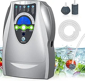 VTAR Ozone Machine, 500mg/h Multipurpose Ozone Machine Purify Air, Water, Fruits, Vegetables, Toothbrushes, Aquarium Cleaner Device in Water - Silver